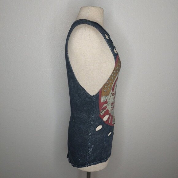 Coca Cola Womens Tank Top Small The Classic Grey Distressed Holes Party Favorite - Picture 8 of 12
